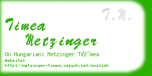 timea metzinger business card